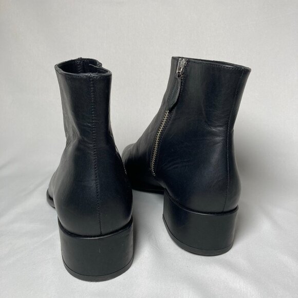 Sylven New York Cassidy Black Calf Leather Nappa Boots - Picture 6 of 12